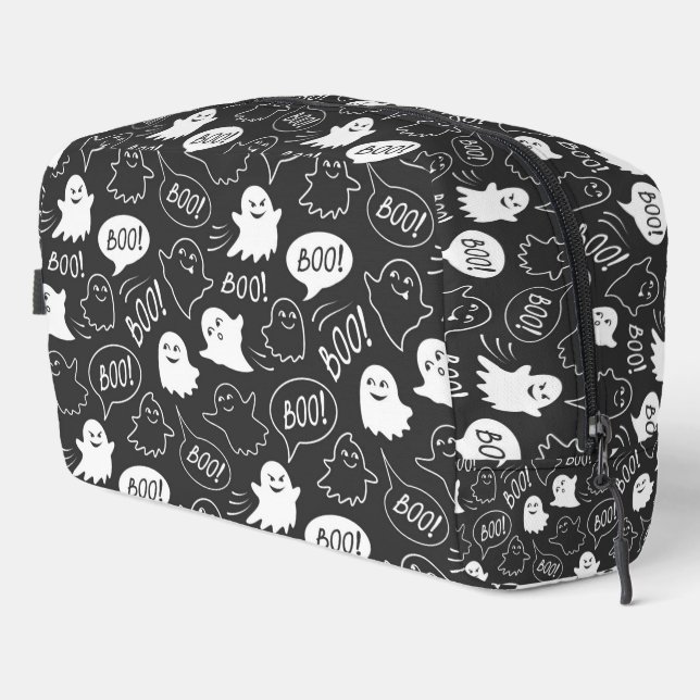 Trousse De Toilette B&W Cute Doodle Halloween Motif (Coin droit)