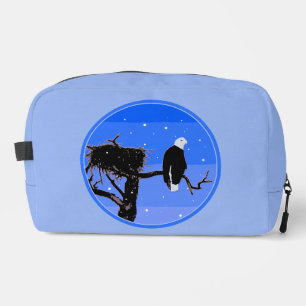 Trousse De Toilette Bald Eagle en hiver - Art original de la faune