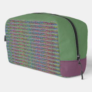 Trousse De Toilette Bande pointillée horizontale multicolore abstraite