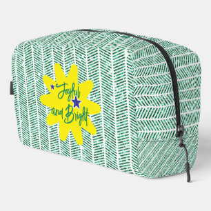 Trousse De Toilette Bandes diagonales vertes et blanches Barron