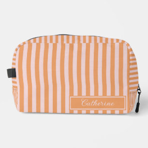 Trousse De Toilette Bandes orange et rose Abstrait Rétro Joli