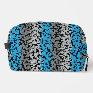 Trousse De Toilette Bandes pixélisées numériques noires et bleues d'Aq
