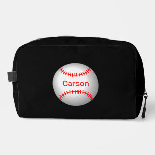 Trousse De Toilette Baseball personnalisé avec points rouges