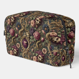 Trousse De Toilette Batailles et fleurs baroques - Design floral gothi
