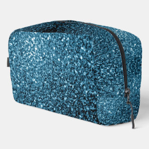 Trousse De Toilette Bébé faux paillettes scintillantes bleu clair