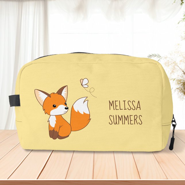 Trousse De Toilette Beurre de surveillance Little Fox sur Jaune (Créateur téléchargé)