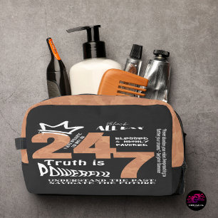 Trousse De Toilette Black All Day 24/7 Slogan Graphic