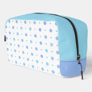 Trousse De Toilette bleu bébé et bleu pastel à pois