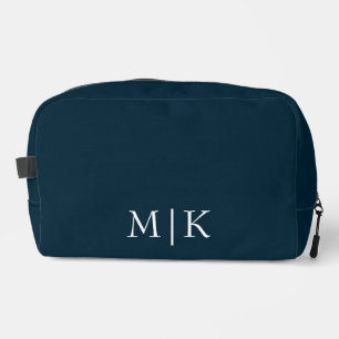 Trousse De Toilette Bleu et blanc foncé de la marine Monogramme mode