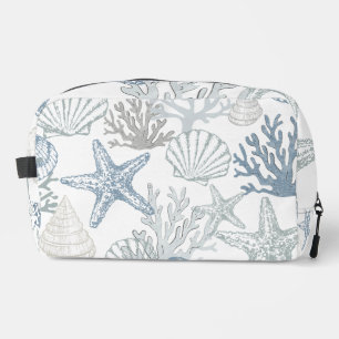 Trousse De Toilette Bleu Et Gris Estarfish Seashell Design Plage