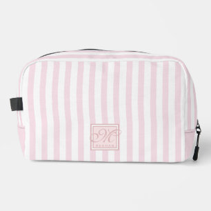 Trousse De Toilette Bleu mignon rose et blanc - Monogramme
