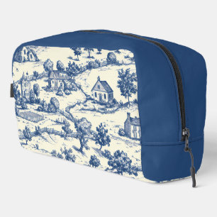 Trousse De Toilette Bleu Vintage Campagne Française 