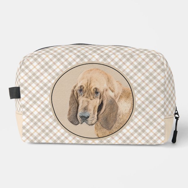 Trousse De Toilette Bloodhound Peinture rouge mignon odeur chien art (Recto)