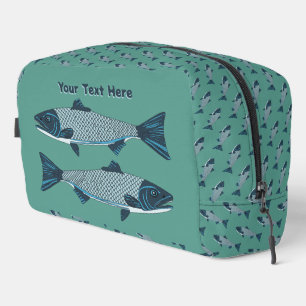 Trousse De Toilette Blue Folk Art Trout/Saumon