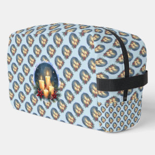 Trousse De Toilette Bougie de Noël avec Poinsettias