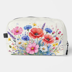 Trousse De Toilette Bouquet de prairie fleurie aux fleurs sauvages aqu