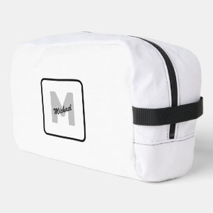 Trousse De Toilette Bouton Nom initial personnalisé simple