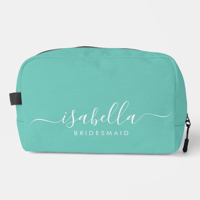 Trousse De Toilette Bridesmaid Cadeau bleu Aqua (Recto)