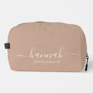 Trousse De Toilette Bridesmaid Moderne Script Minimal Cosmétique