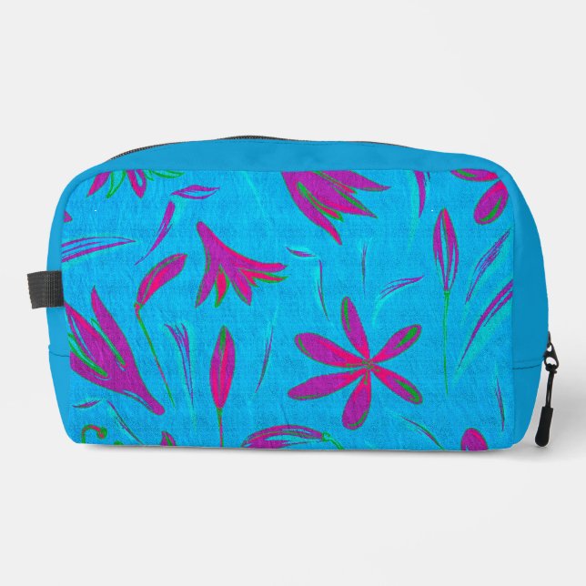 Trousse De Toilette Brise Fleur Bleu-vert (Recto)