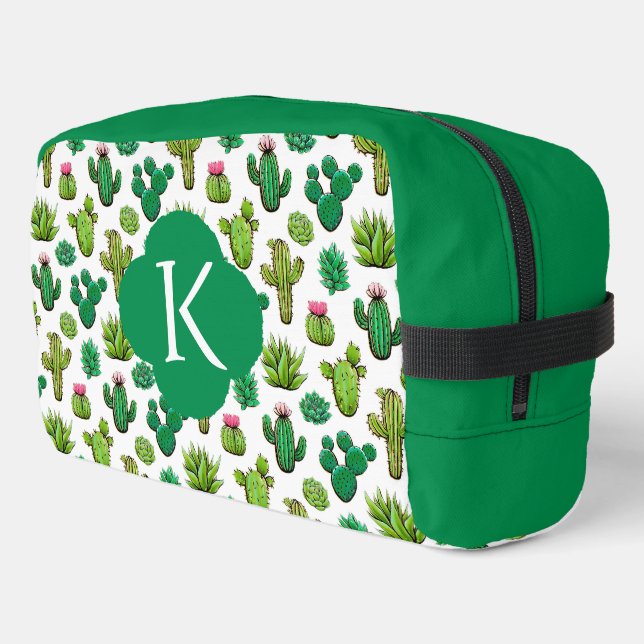 Trousse De Toilette Cactus du Sud-Ouest avec monogramme  (Coin gauche)