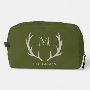 Trousse De Toilette Cadeau de Garçons d'Honneur Personnalisé en Vert A