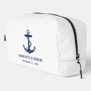Trousse De Toilette Cadeau de mariage de plage d'ancre de bateau moder