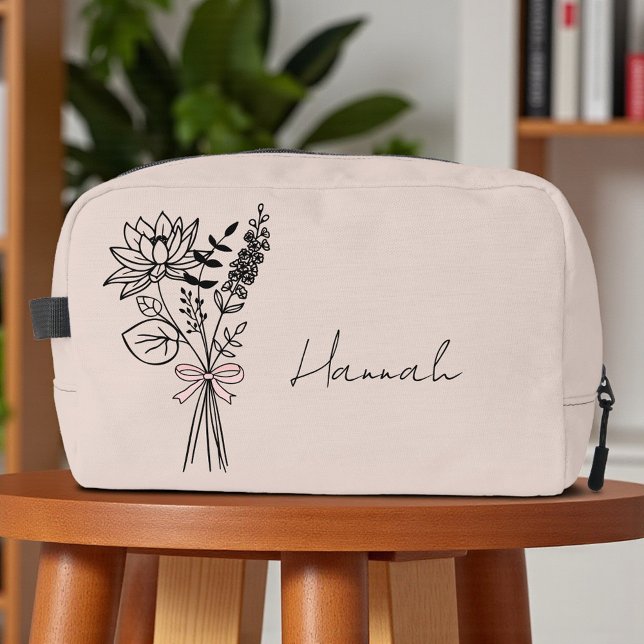 Trousse De Toilette Cadeau Personnalisé Pour Femme D'Accueil Floral Ro (Créateur téléchargé)