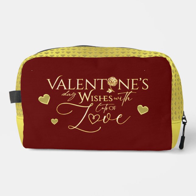 Trousse De Toilette Cadeaux de la Saint-Valentin rouges (Recto)