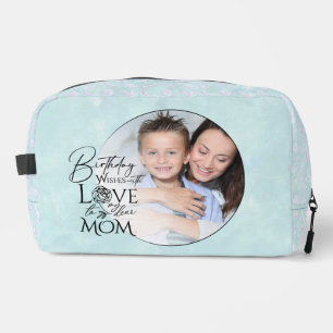 Trousse De Toilette Cadre de Photo d'Anniversaire Minimaliste Calligra