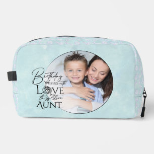 Trousse De Toilette Cadre photo de typographie d'anniversaire minimali