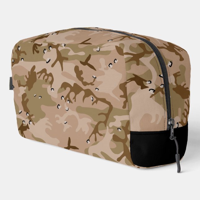 Trousse De Toilette Camouflage Désert Avec Galets, Militaire, Armée (Coin droit)