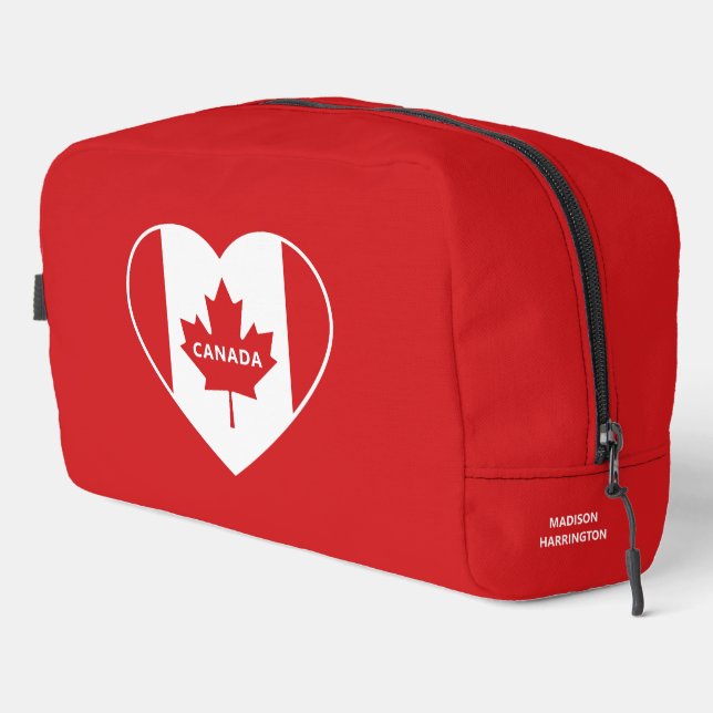 Trousse De Toilette CANADA Love nom personnalisé (Coin droit)