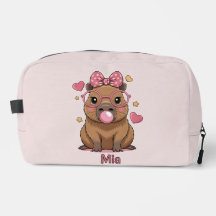 Capybara Mignon avec Lunettes et Bubble Gum