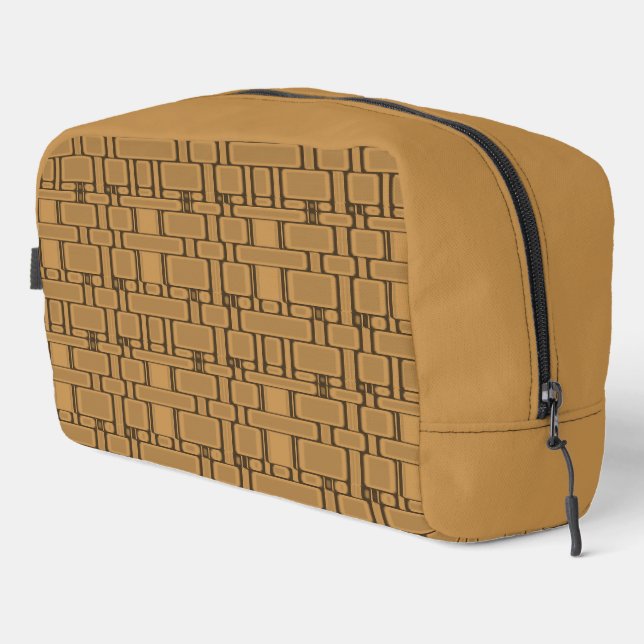 Trousse De Toilette Caramel neutre Motif rectangle (Coin droit)