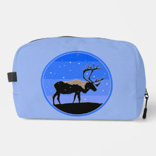 Trousse De Toilette Caribou en hiver - Art original de la faune