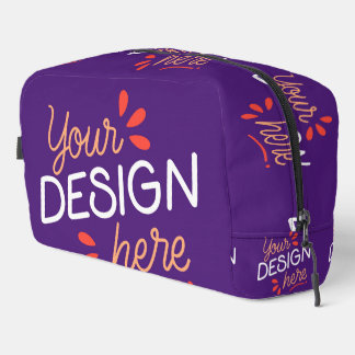 Trousse De Toilette Carré graphique violet avec orange ludique
