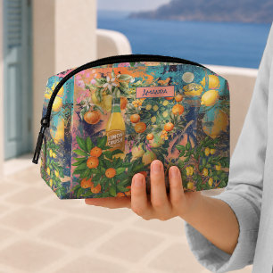 Trousse De Toilette Carreaux floraux de collage de citrons siciliens o
