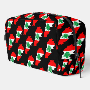 Trousse De Toilette Carte du Liban avec drapeau