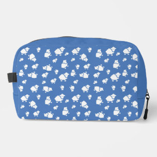 Trousse De Toilette Cartoon Sheep sur arrière - plan bleu