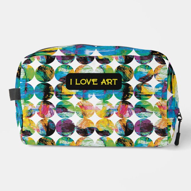 Trousse De Toilette Cercles de grunge. (Recto)