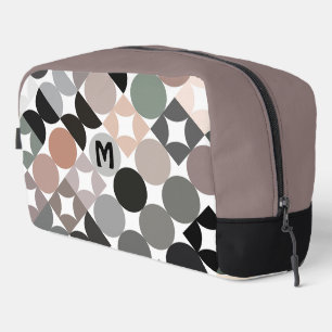 Trousse De Toilette Cercles gris gris gris beige Motif