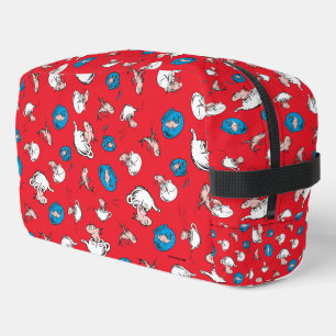 Trousse De Toilette Chat Dans Le Casquette   Le Motif rouge poisson