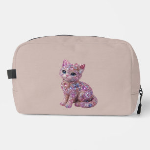 Trousse De Toilette Chat de nuit en velours Impression esthétique
