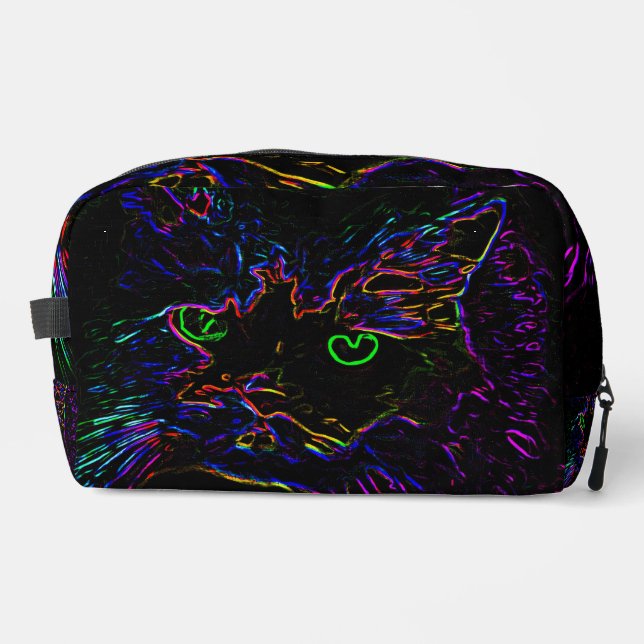 Trousse De Toilette Chat Neon Glow (Recto)