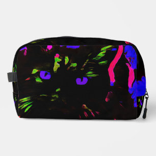 Trousse De Toilette Chat noir néon avec yeux brillants