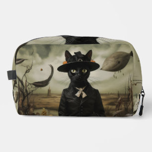 Trousse De Toilette Chat sorcière avec citrouilles