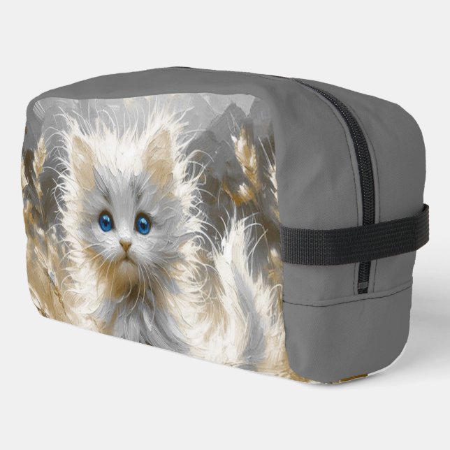 Trousse De Toilette Chaton blanc précieux (Coin gauche)