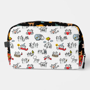 Trousse De Toilette Chats amusants, lait et magie.