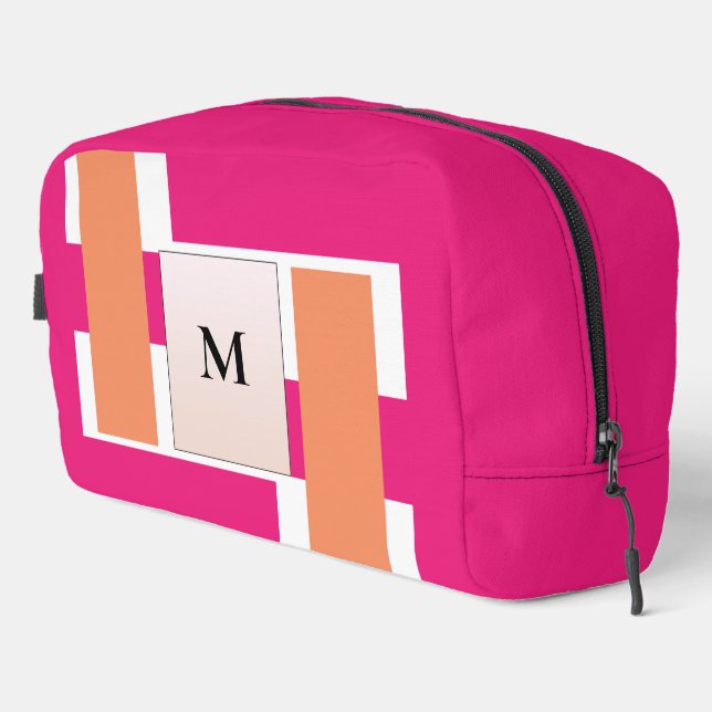 Trousse De Toilette Chic Monogramme Feminine StriMotif (Coin droit)